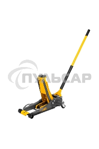 Домкрат гидравлический подкатной Denzel 3 т, 75-500 мм, быстрый подъем, низкий подхват, проф. 51250