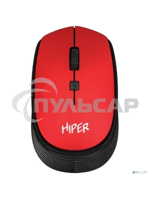 Мышь беспроводная HIPER HOMW-082 красный, 1600 dpi, радиоканал, USB, кнопки - 4