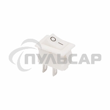 Выключатель клавишный 250V 3А (2с) ON-OFF белый Micro Rexant