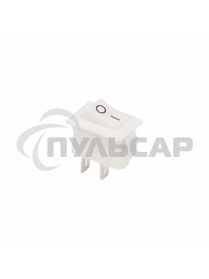 Выключатель клавишный 250V 3А (2с) ON-OFF белый Micro Rexant