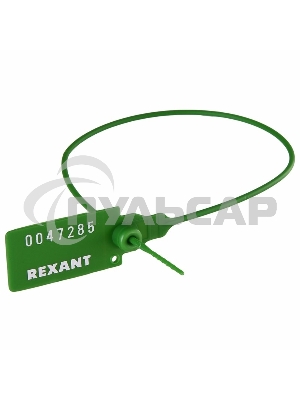 Пломба пластиковая номерная 320 мм зеленая Rexant