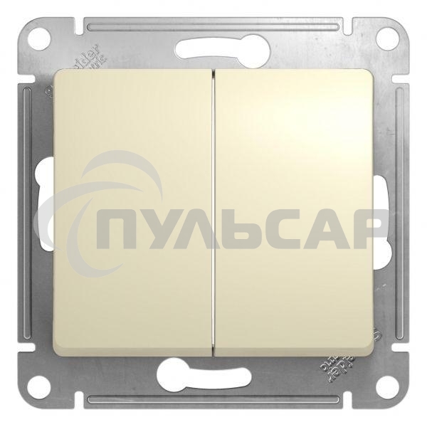 Механизм переключателя 2-кл. СП Glossa сх.6 10AX беж. SchE GSL000265