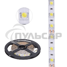 Лента светодиодная 3 м 12 В 5050 6500 К IP23 60 LED/м для БП с клеммами LAMPER