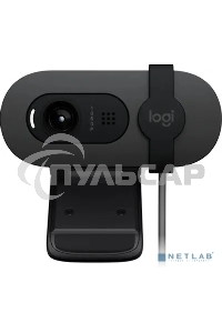 Веб-камера Logitech Webcam Brio 100, 1920x1080, GRAPHITE, защитная шторка, 960-001585