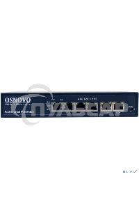 Коммутатор Osnovo SW-20600(80W) PoE коммутатор 6 портов, 4 PoE порта 10/100 Base-T, 2*10/100 Base-T Uplink, до 30W на порт, суммарно до 80W