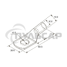 Наконечник ТМЛ 35–10–10 (35 мм² - Ø 10 мм) ГОСТ 7386-80 (в упак. 5 шт.) Rexant