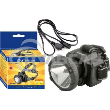 Фонарь налобный аккумуляторный LED 5366 (220В LED 2 режима; черный) Ultraflash 11649