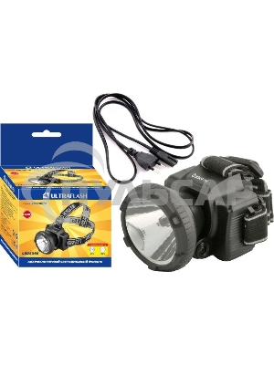 Фонарь налобный аккумуляторный LED 5366 (220В LED 2 режима; черный) Ultraflash 11649