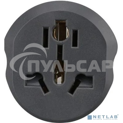 Адаптер-переходник PREMIER 11626/20 (1 розетка) темно-серый