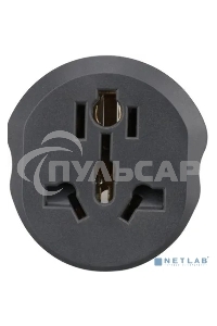 Адаптер-переходник PREMIER 11626/20 (1 розетка) темно-серый