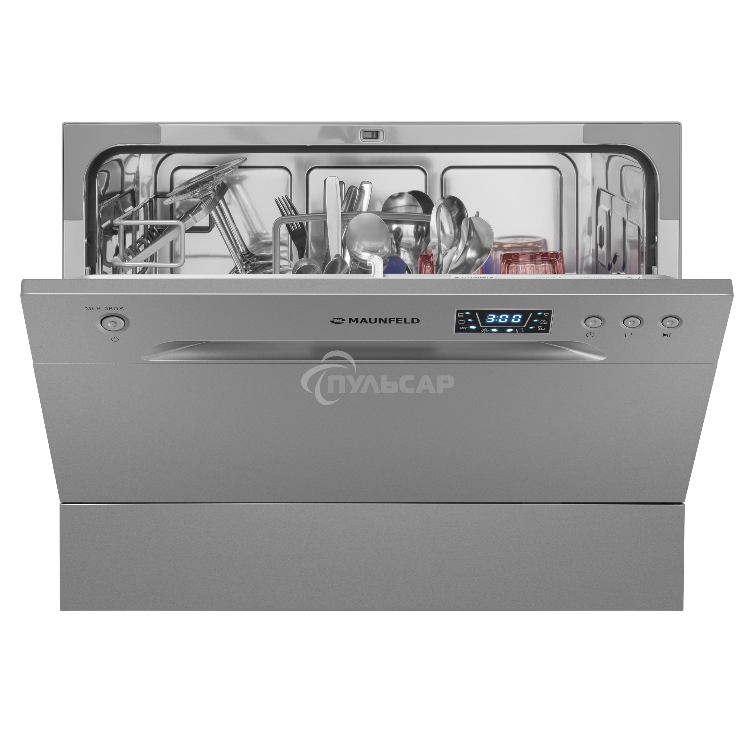 Посудомоечная машина Maunfeld MLP-06DS, серый, 55 см, 6 компл., 49 дБ, класс A+