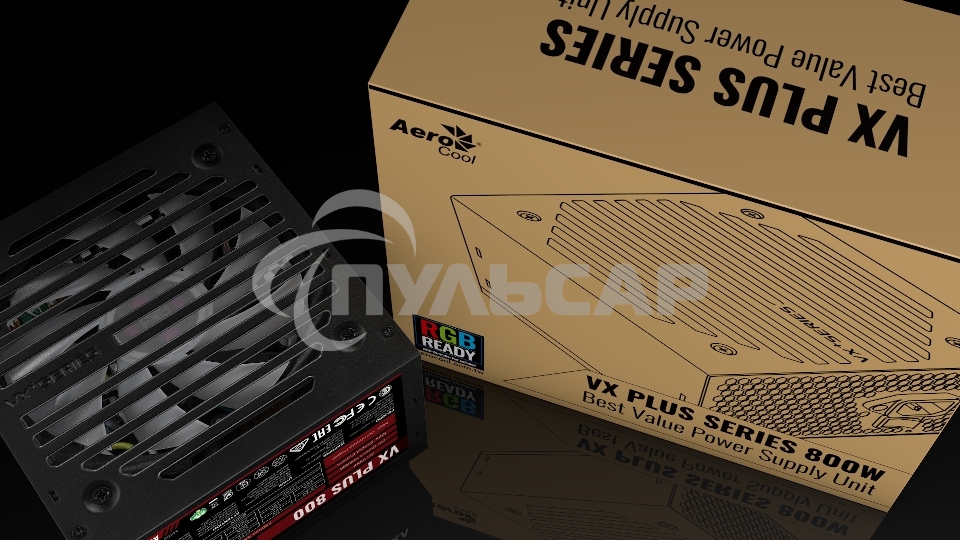 Блок питания Aerocool / Formula VX PLUS 800 RGb, 800Вт, 120мм, черный