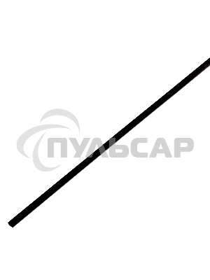 Термоусадочная трубка 2,0/1,0 мм, черная, упаковка 50 шт. по 1 м PROconnect