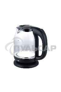 Чайник электрический BQ KT1833G черный/стальной, мощность 2200Вт, максимальный объем 1.7л