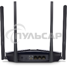 Двухдиапазонный роутер MERCUSYS AX3000 Wi-Fi 6, до 574 Мбит/с на 2,4 ГГц + до 2402 Мбит/с на 5 ГГц,4 фиксированные внешние антенны, 3 гигабитных порта LAN, 1 гигабитный порт WAN