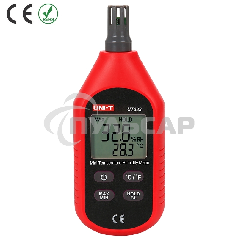 Измеритель температуры и влажности UT333, -10 ~ 60C, 0 ~ 100%