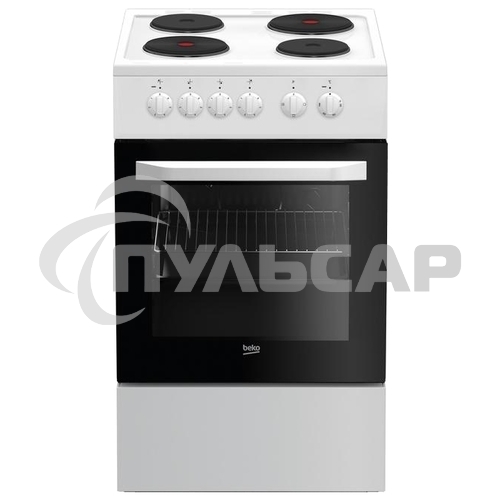 Плита электрическая Beko FFSS56000W белый, конфорок 4 шт, духовка 60 л, 50 см x 85 см x 60 см
