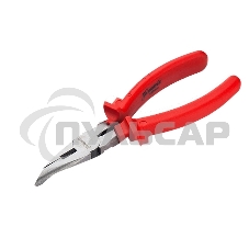 Длинногубцы Matrix Econom, 160 мм, изогнутые шлифованные, пластмассовые рукоятки