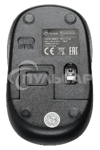 Мышь беспроводная Oklick 665MW черный, 1000 dpi, радиоканал, USB, кнопки - 3