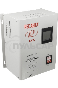 Стабилизатор напряжения Ресанта АСН-8 000 Н/1-Ц 63/6/17 Стабилизатор Lux 220В±8%, Габ. 305х190х360, Вес 15кг