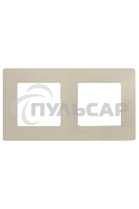 Рамка 2 поста, сл. кость ETIKA Рамка 2 поста, сл. кость