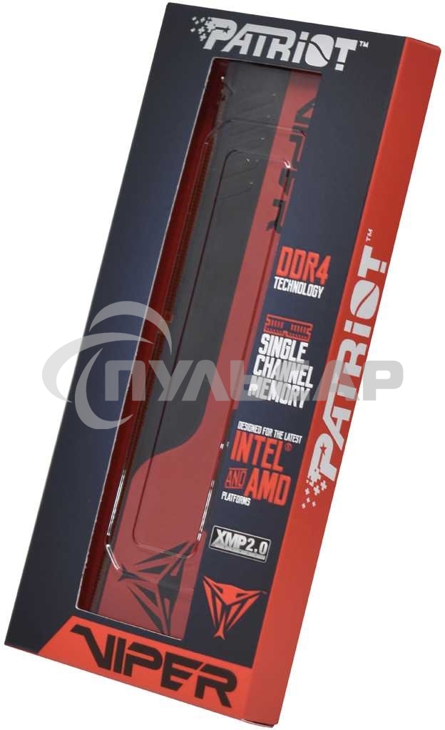 Оперативная память Patriot Viper Elite II, DDR4, 16Gb (1x16 Gb), 3200 MHz, CL18, DIMM, радиатор, красный, черный