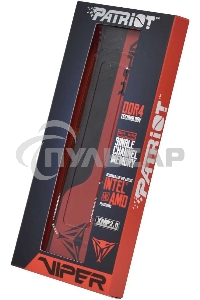 Оперативная память Patriot Viper Elite II, DDR4, 16Gb (1x16 Gb), 3200 MHz, CL18, DIMM, радиатор, красный, черный