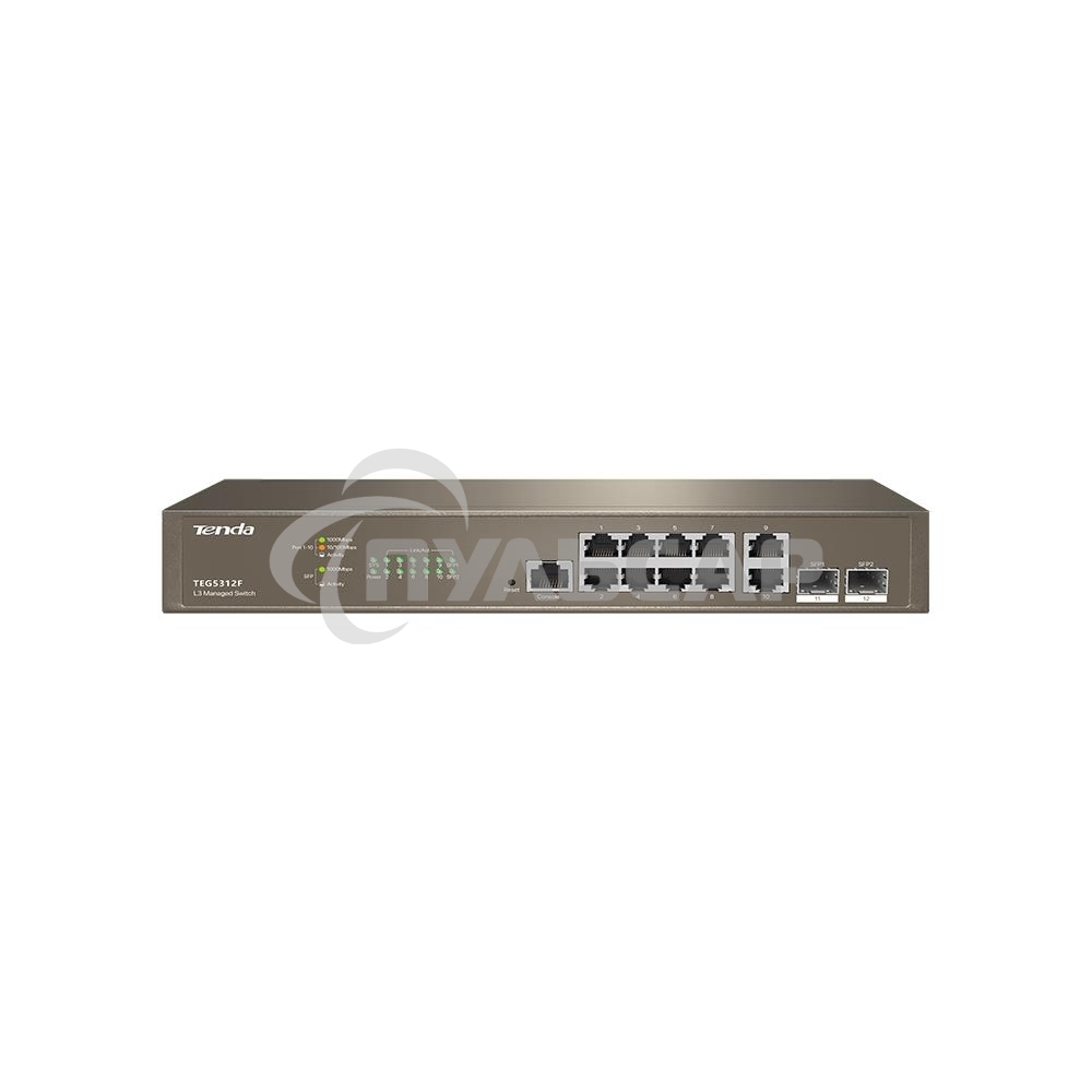 Коммутатор TENDA TEG5312F 10PORT 1000M 2SFP