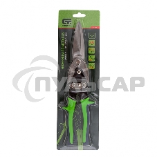 Ножницы по металлу, удлиненные, 285 мм, пряморежущие, 2-комп.обрезиненные рук-ки Сибртех