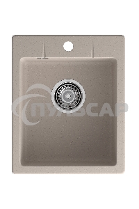 Мойка GRANFEST URBAN 240 1-чаша 400*490мм, монтаж: врезной, материал: кварц, песочный