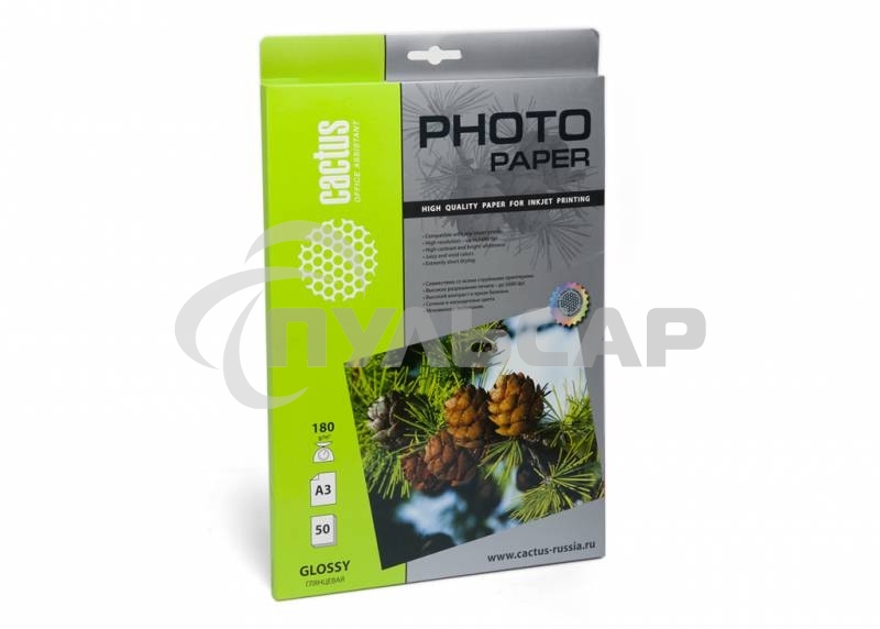Фотобумага Cactus CS-GA318050 глянцевая А3 180 г/м2 50 листов