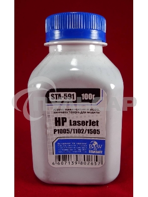 Тонер HP LJ P1505/22/66/1606/1102/1120 LBP-3010/3250 (фл.100г) B&W Standart фас России