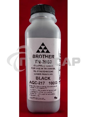 Тонер Brother TN 2080/2090 HL 2240/2140/2130/2132/2135 (фл.100г) AQC- фас.России
