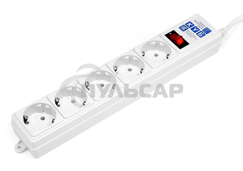 Сетевой фильтр Powercube SPG-B-10-WHITE 3м (5 розеток) белый (коробка)