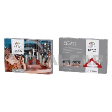 Горка новогодняя Neon-night 7 свечек корпус красн. свечение тепл. бел.