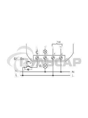 Реле импульсное BIS-402 (для установки в монтажную коробку 230В 8А 1Z IP40) F&F EA01.005.002