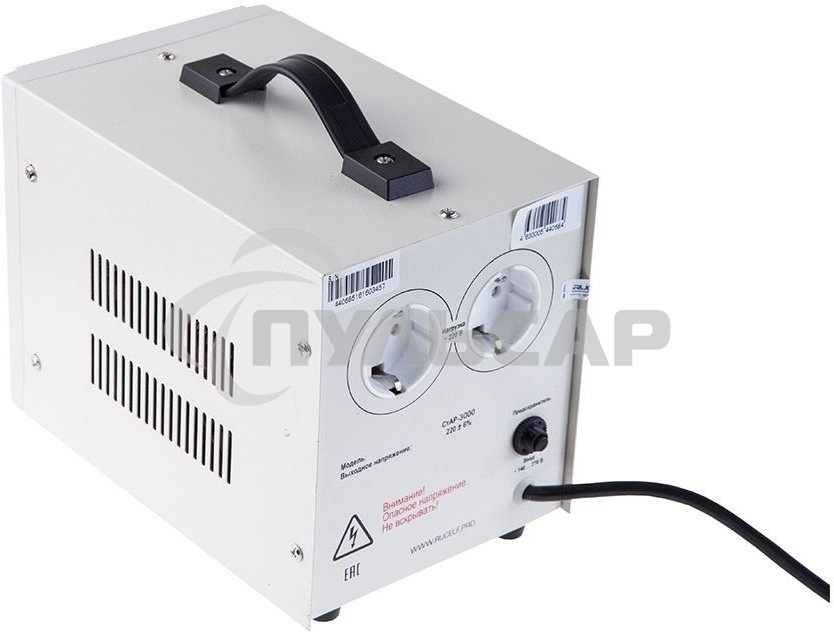 Стабилизатор напряжения Rucelf СтАР-3000 3кВА однофазный белый