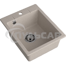 Мойка GRANFEST URBAN 240 1-чаша 400*490мм, монтаж: врезной, материал: кварц, песочный