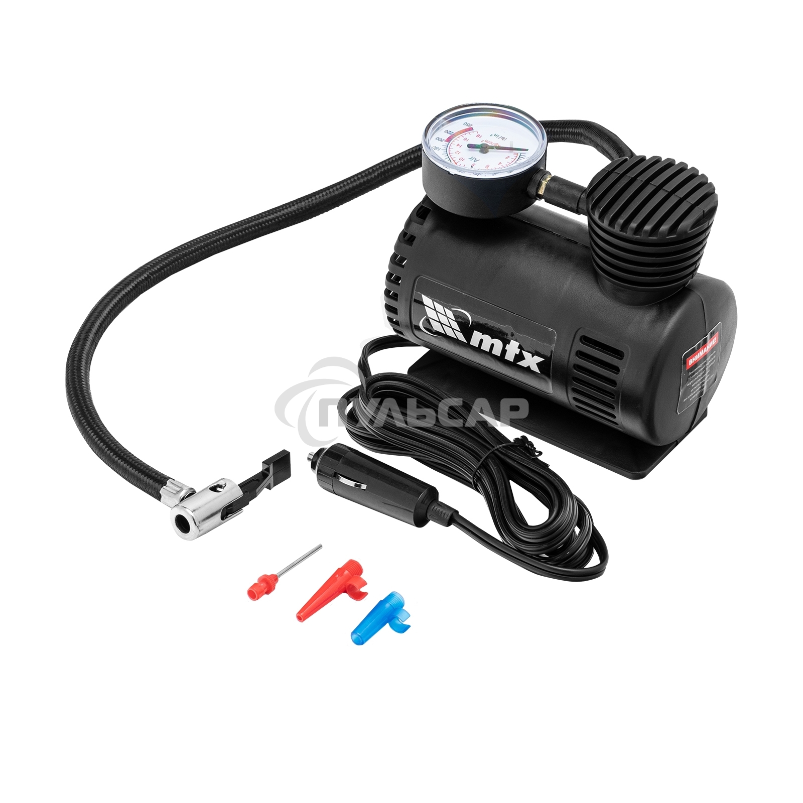 Компрессор автомобильный С-12, 12 В, 17 атм., 12 л/мин MTX