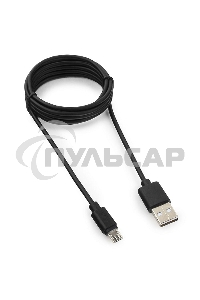 Кабель USB 2.0 Pro Гарнизон GCC-mUSB2-AMBM-1.8M, AM/microBM 5P, 1.8м, черный, пакет
