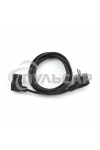 Кабель питания Gembird 1.8м, VDE(0.75мм), черный, угловой разъем, с зазем., пакет PC-186A-VDE