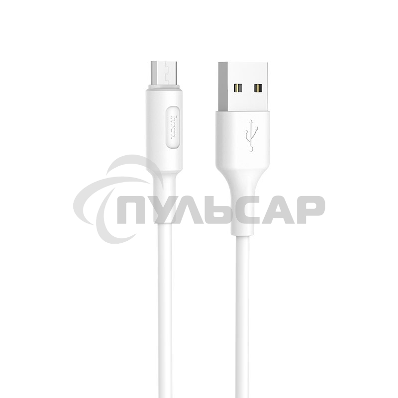 Кабель USB 2.0 HOCO X25, AM/microBM, белый, 1м