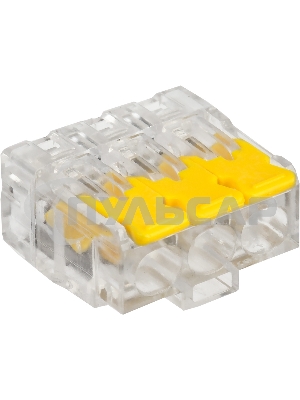 Клемма IEK СМК UKZ60-413-004 3x 0.2-0.4мм2 дл.19мм ш.19.2мм желтый (упак.:4шт)
