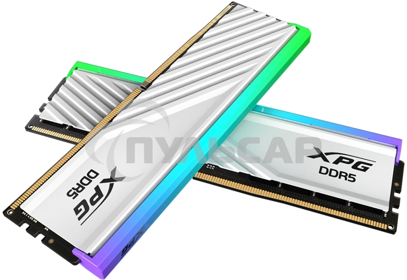 Оперативная память XPG Lancer Blade, DDR5, 32Gb (2x16Gb), 6400MHz, CL32, DIMM, с радиаторами, RGB, белый