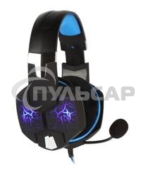 Игровая гарнитура RUSH TAIPAN, динамики 50мм, велюровые амбушюры, вирт.звук 7.1, чер/син (SBHG-3000)