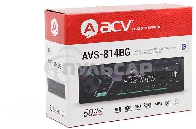 Автомагнитола ACV VS-814BB 1DIN 4x50Вт