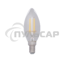 Лампа светодиодная филаментная Rexant Свеча CN35 7.5 Вт 600 Лм 4000K E14 прозрачная колба