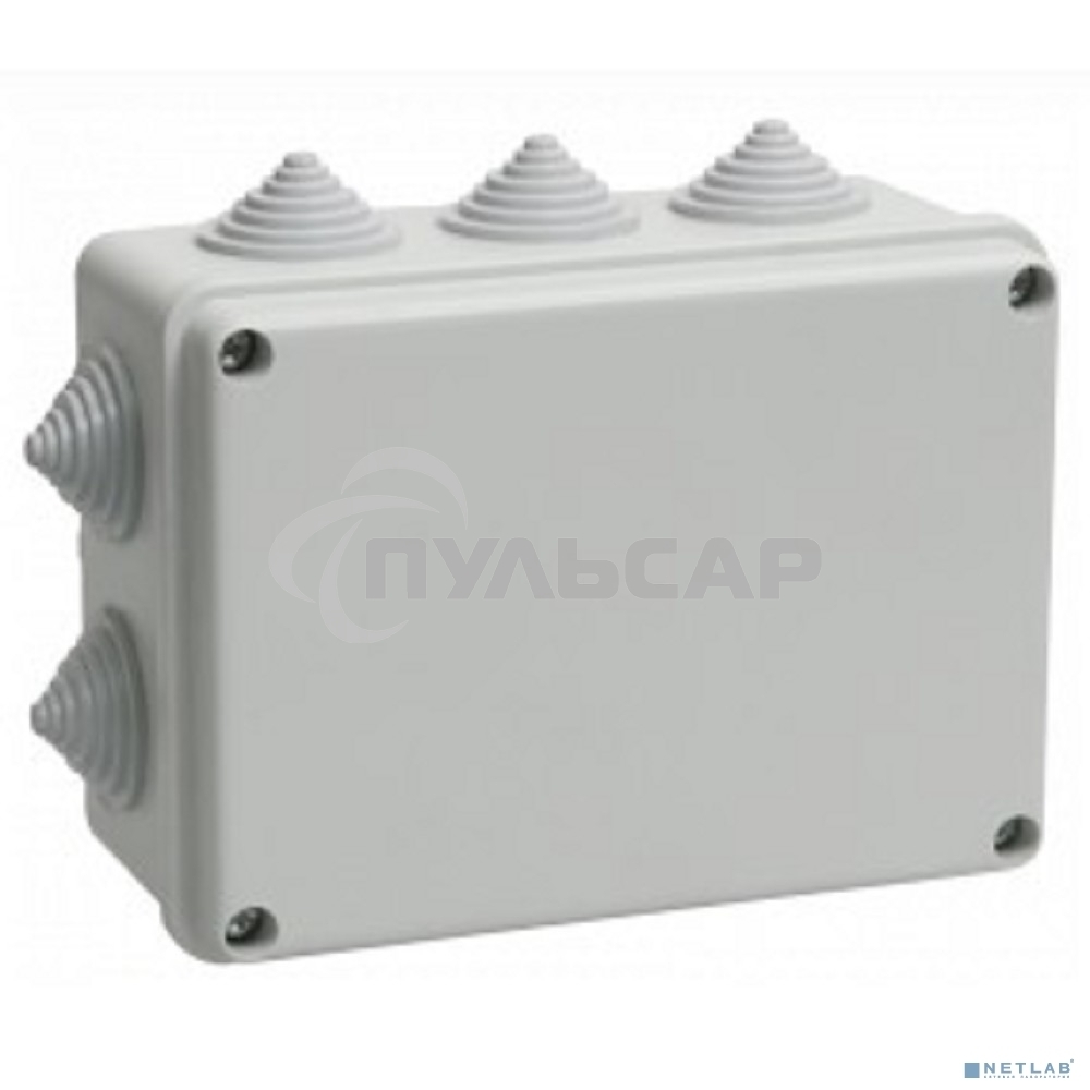 Коробка КМ41242 распаячная Iek UKO10-150-110-070-K41-55 для о/п 150х110х70 мм IP55 (RAL7035, 10 гермовводов)