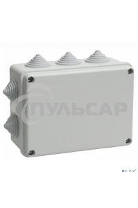 Коробка КМ41242 распаячная Iek UKO10-150-110-070-K41-55 для о/п 150х110х70 мм IP55 (RAL7035, 10 гермовводов)