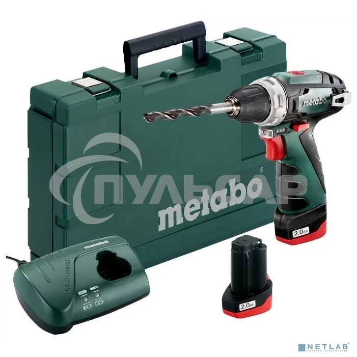 Аккум.дрель METABO PowerMaxx BS (600079550)2х2А·ч в сумке